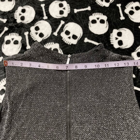 REITMANS Plus-size dark silver metallic mock neck flowy shift dress ~ 2X XXL - Picture 8 of 12